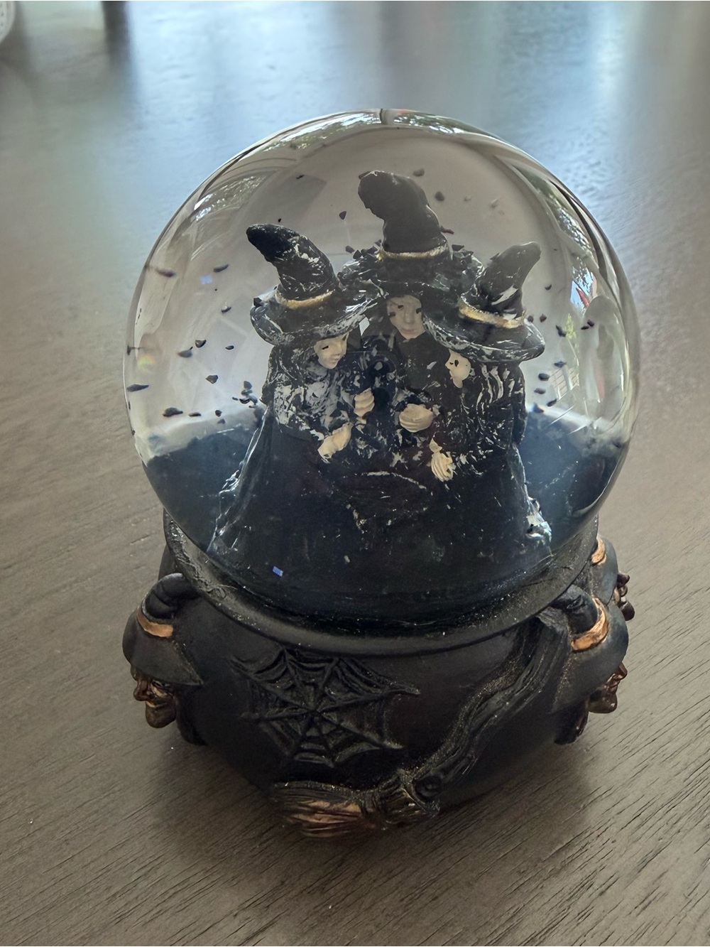 Halloween Ghost & Witch Snow Globes Set - Festive Black and White Décor - Picture 3 of 4